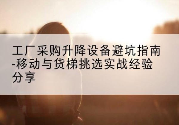 禹会移动式升降机怎么选-工厂采购升降设备避坑指南-移动与货梯挑选实战经验分享